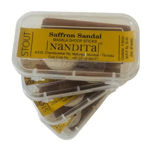 Nandita Saffron Sandal Masala Dhoop Stick 5Pcs (Pack Of 4)