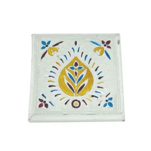 S/F Chowki Small Bajot Silver Meena 4 x 4