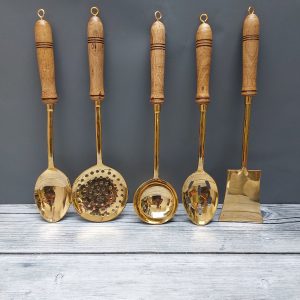 Brass Serving/Cooking Ladles - Set Of 5
