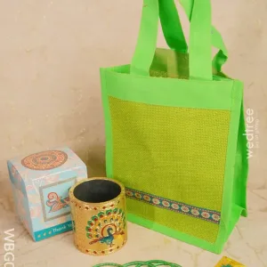 Return Gifts - Meenakari Peacock Pen Stand