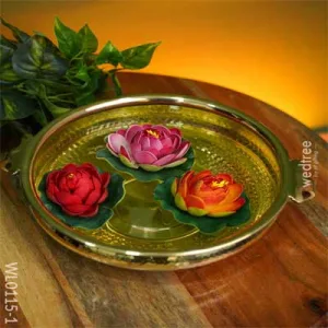 Brass Urli (Hammered) - 8Inches