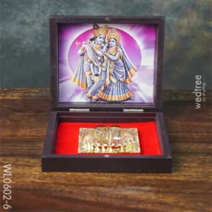 Paduka Prayer Box (Small) - Standing Radhe Krishna