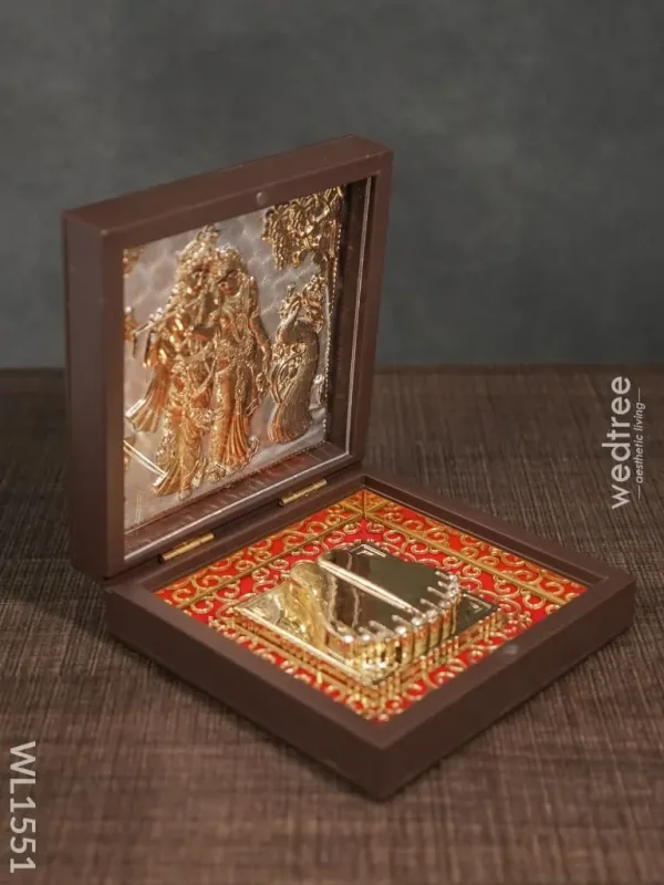 gold-plated-paduka-prayer-box-small-radhe-krishna-with-peacock-wl1551-198