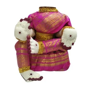 Varalakshmi Amman Stand - 7 Inches | Wooden Material/ Ammavari Idol without Face/ Varamahalakshmi Vrata