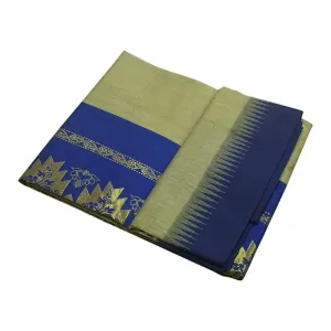 Saree - 9.5 Yards | Kalyani Temple Border Sarees for Women/ Traditional Wear/ Plain Sarees/ Random Colours