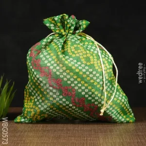 Bandhani Print String Bag (12x9)