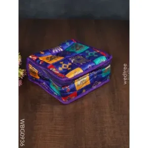 Patola Printed Jewel Pouch  -  Small