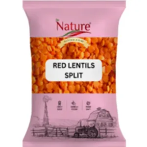 Dr. Nature Red Lentils Split (Masoor Wash) - 1Kg