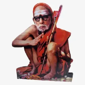 Cut Out-Mixed God 4 Inch - MahaPeriyavaa with glasses