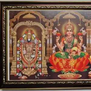 Ganesha - Saraswati - Muruga - Balaji - Lakshmi Picture - 31 x 12 inches