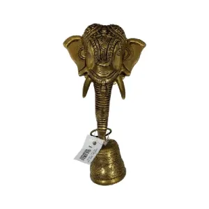 Elephant Head with Bell - Brass AF - 11 Inch