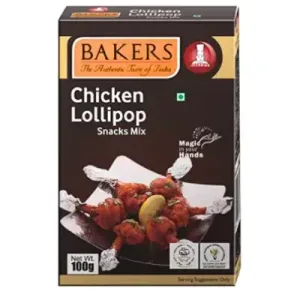 BAKERS CHICKEN LOLLY POP 100gms (pack of 10)