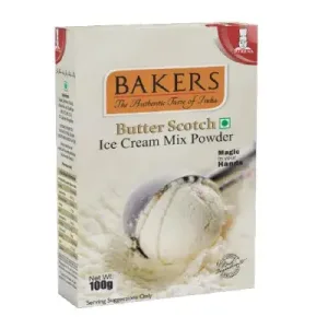 BAKERS ICE CREAM MIX POWDER BUTTERSCOTCH 100g (pack of 3)