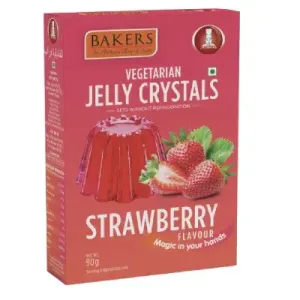BAKERS JELLY CRYSTALS STRAWBERRY 90g (pack of 3)