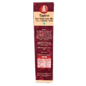 BAKERS EGGLESS RED VELVET CAKE MIX 225 gms (pack of 2)