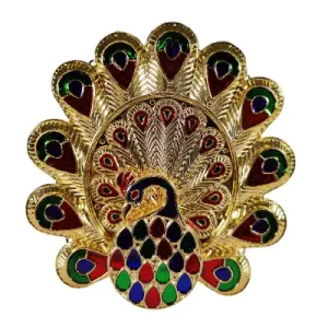 DECORATIVE PEACOCK DESIGN KUMKUM THALI