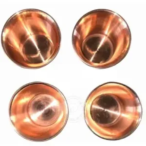 Copper Pancha Patra 2 inches-(Pack of 4)