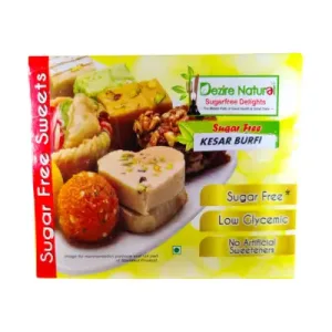 Dezire Sugar Free Low GI Kesar Burfi - 200g (pack of 1)