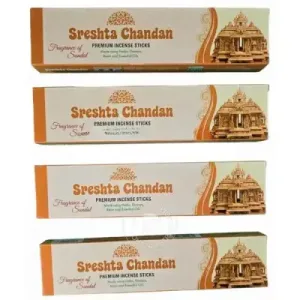 Sreshta Chandan Incense Sticks (Agarbati)-(Pack of 4)