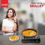 AVIAS CAST IRON DEEP SKILLET - 10 INCHES_5