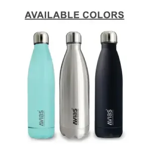 AVIAS EVITA SS VACUUM BOTTLES - COLOUR 1000ML