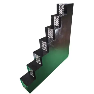 Deepam Stand Single - 7 Steps - Wood - 3x3 Inch_1