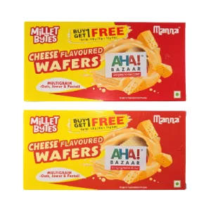 Manna Millet Bytes Wafers Cheese-75g (pack of 2)