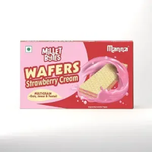 Manna Millet Bytes Wafers Strawberry-75g (pack of 1)