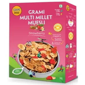 GRAMI 4-IN-1 MUESLI PACK (Chocolate, Strawberry, Honey & Almonds, Cinnamon)