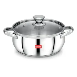 SS Utensils - Inox IB Belly Cookpot with GL (16 cm)