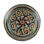 Meenakari Pooja Plate - Floral design - Stainless Steel _1