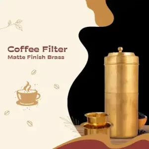 Coffee Filter No 3 - Matte Finish - Brass - 8 Inch - 410 Gms