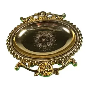 Gold Effect Pooja Tray