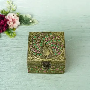 Jewel Box with Peacock Design - WBG1270