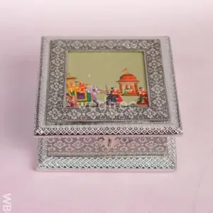 Oxidized Dry Fruit Box - 6 inch - WBG1616