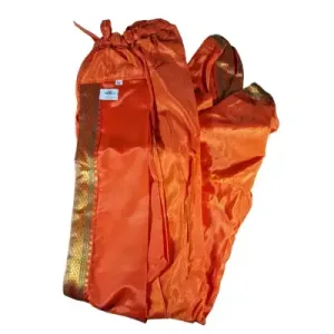 Readymade Silk Panchakacham - Deep Orange