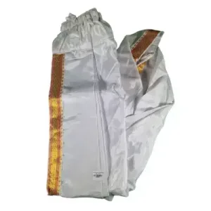 Readymade Silk Panchakacham White
