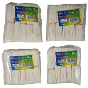 Sita Cotton Wicks-Super Economy 100Pcs (Pack of 4)