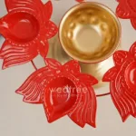 Metal Urli with Lotus Diya – WBG1468_1