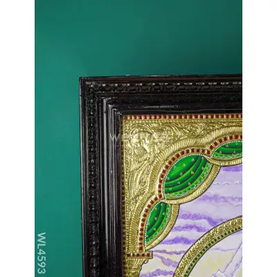Tanjore Painting – Gajalakshmi – Flat (Gold Foil) – 8×6 inch – WL1823_3