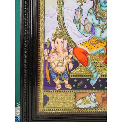 Tanjore Painting – Gajalakshmi – Flat (Gold Foil) – 8×6 inch – WL1823_4