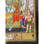 Tanjore Painting – Gajalakshmi – Flat (Gold Foil) – 8×6 inch – WL1823_6