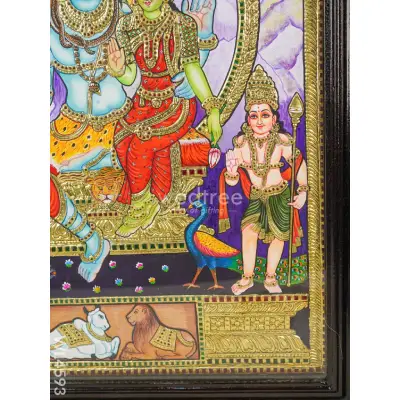 Tanjore Painting – Gajalakshmi – Flat (Gold Foil) – 8×6 inch – WL1823_6