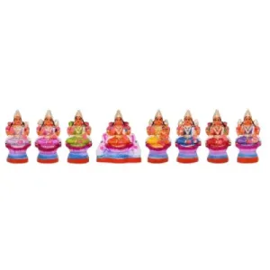 Ashtalakshmi Set Clay 6 Inch