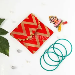Designer Purse with Bangle & Manjal Kumkum - WBG1633-1