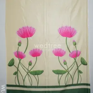 Pooja Back Drops - White Pichwai Design - WL4232-1